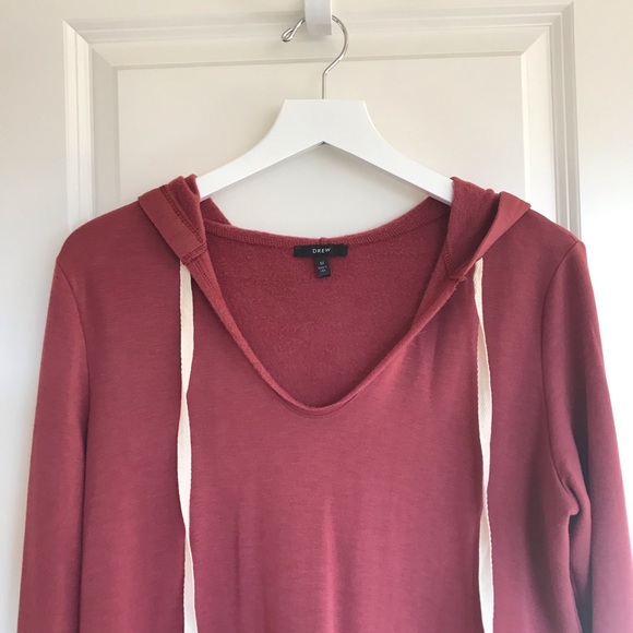 Anthropologie Drew Soft Pullover V-Neck Hoodie M - Picture 2 of 7